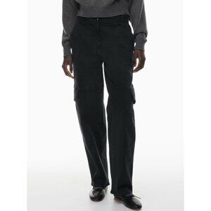 Aritzia Cargo Pants Black Utility Cotton Twill Maeve Wilfred Free Size 4